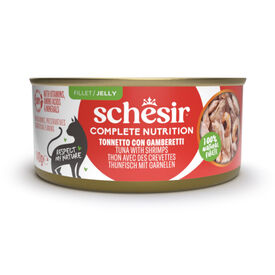 Schesir Mini Meal At&uacute;n con Gambas Gelatina para gatos