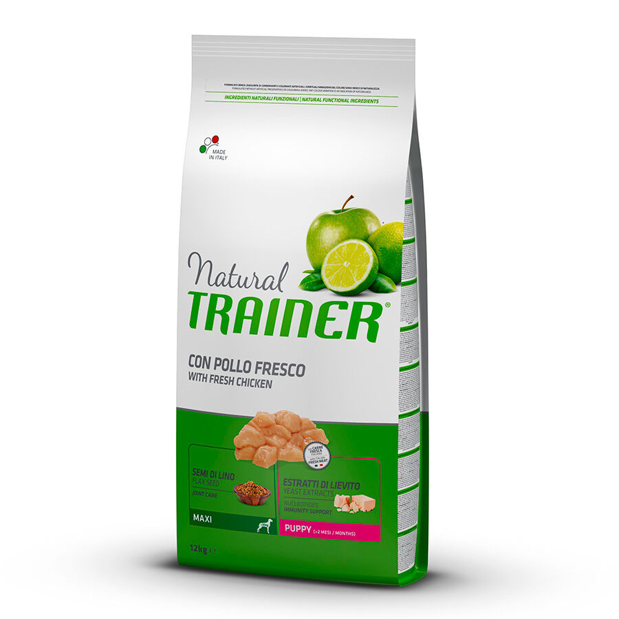 12 kg Natural Trainer Puppy Maxi Pollo pienso para perros , , large Imagen numero 2