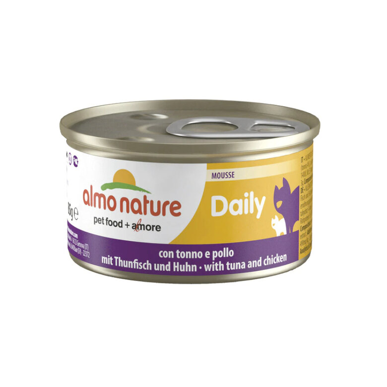  Almo Nature Daily Mousse de Atún y pollo lata para gatos , , large image number null