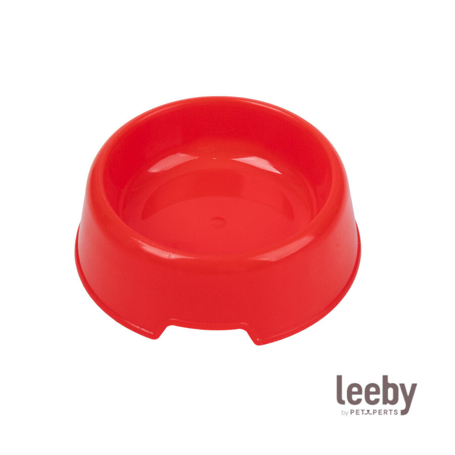 Leeby Comedero de Pl&aacute;stico Rojo para perros y gatos, , large Imagen numero 2