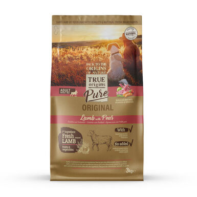 True Origins Pure Adult Medium Maxi Cordero pienso para perros