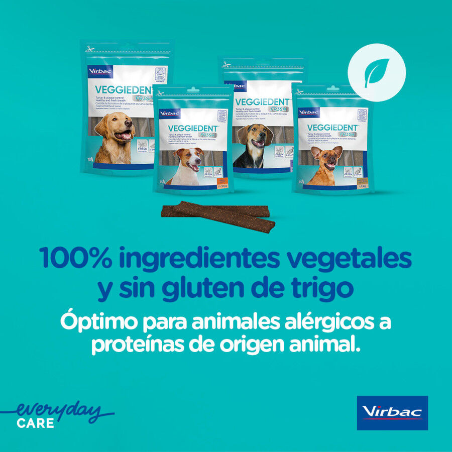 Virbac Snacks Dentales Veggiedent Fresh para perros de raza mediana thumbnail