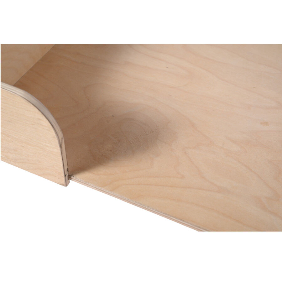 Leeby sofá de madera con colchón azul para perros thumbnail