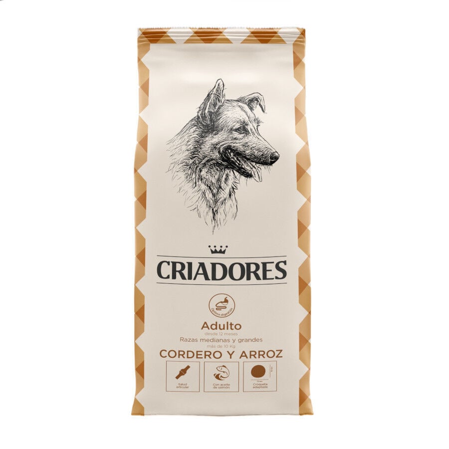 15 kg Criadores Adulto Cordero y Arroz pienso para perros de razas mediana y grande, , large Imagen numero 1
