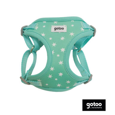 Gotoo Arnés ajustable estampado estrellas verde para cachorros