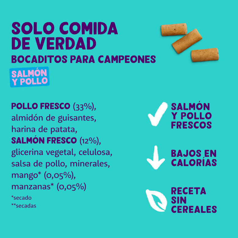Edgard &amp; Cooper Bocaditos Grandes de Salmón y Pollo snack para perros thumbnail