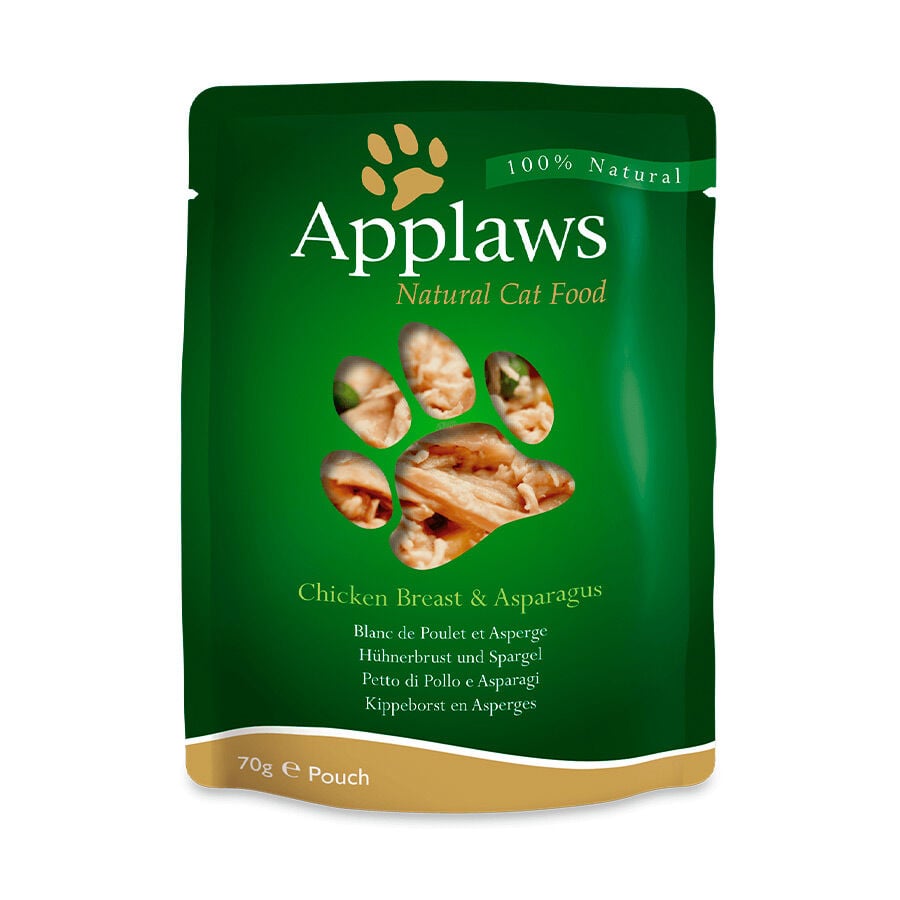 70 g Applaws Pollo y Esp&aacute;rragos sobre para gatos, , large Imagen numero 2