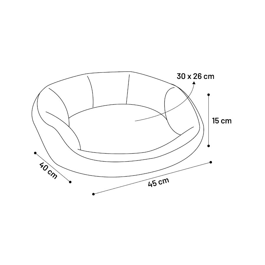 Flamingo Zupo Oct&oacute;gono Gris cama cuna para perros y gatos, , large Imagen numero 5