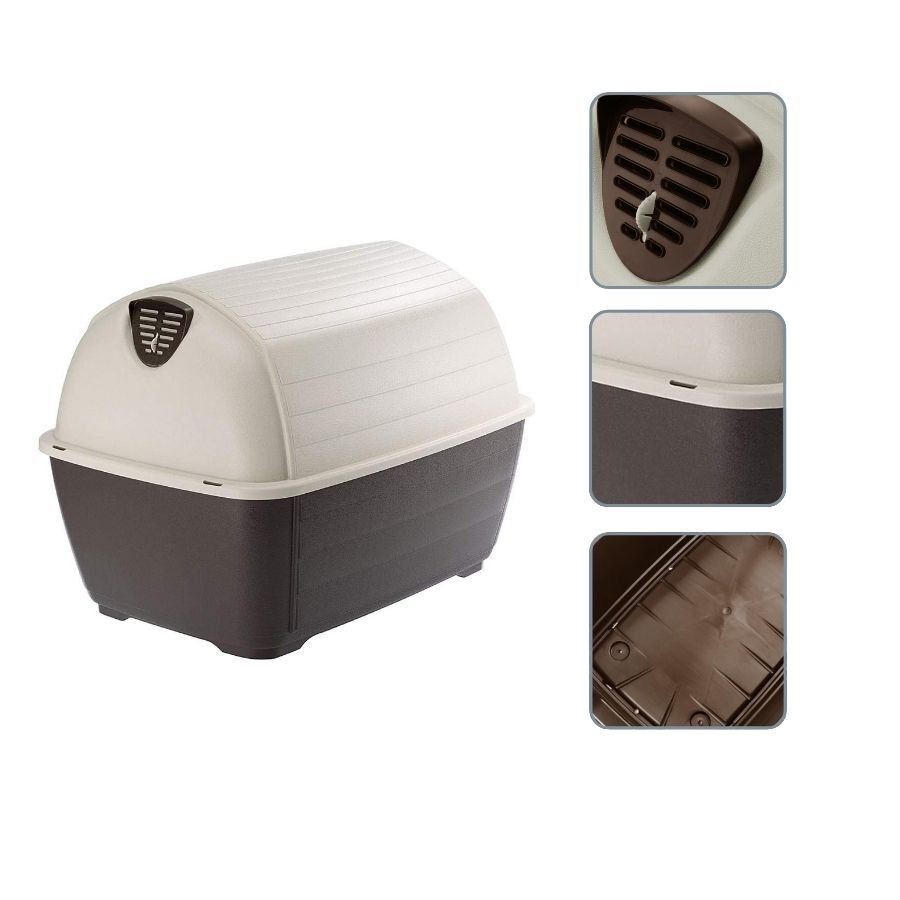 Ferplast Kenny Caseta de Pl&aacute;stico Marr&oacute;n para perros, , large Imagen numero 4