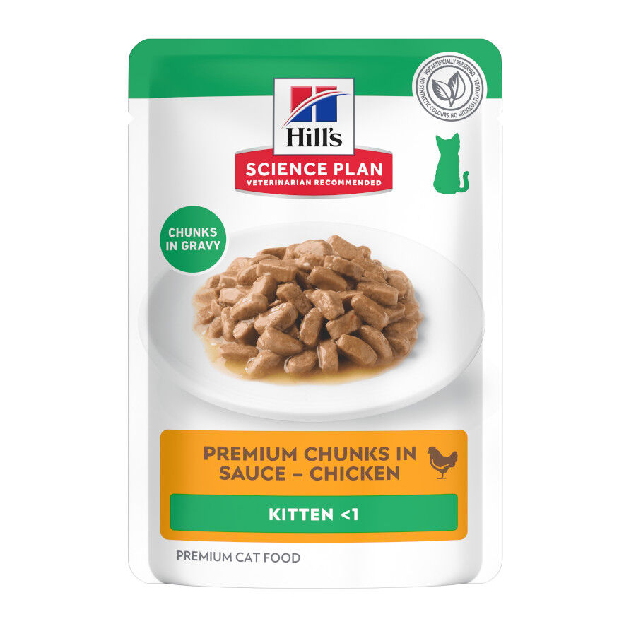 85 g Hill's Science Plan Kitten Pollo sobre en salsa para gatitos, , large Imagen numero 1