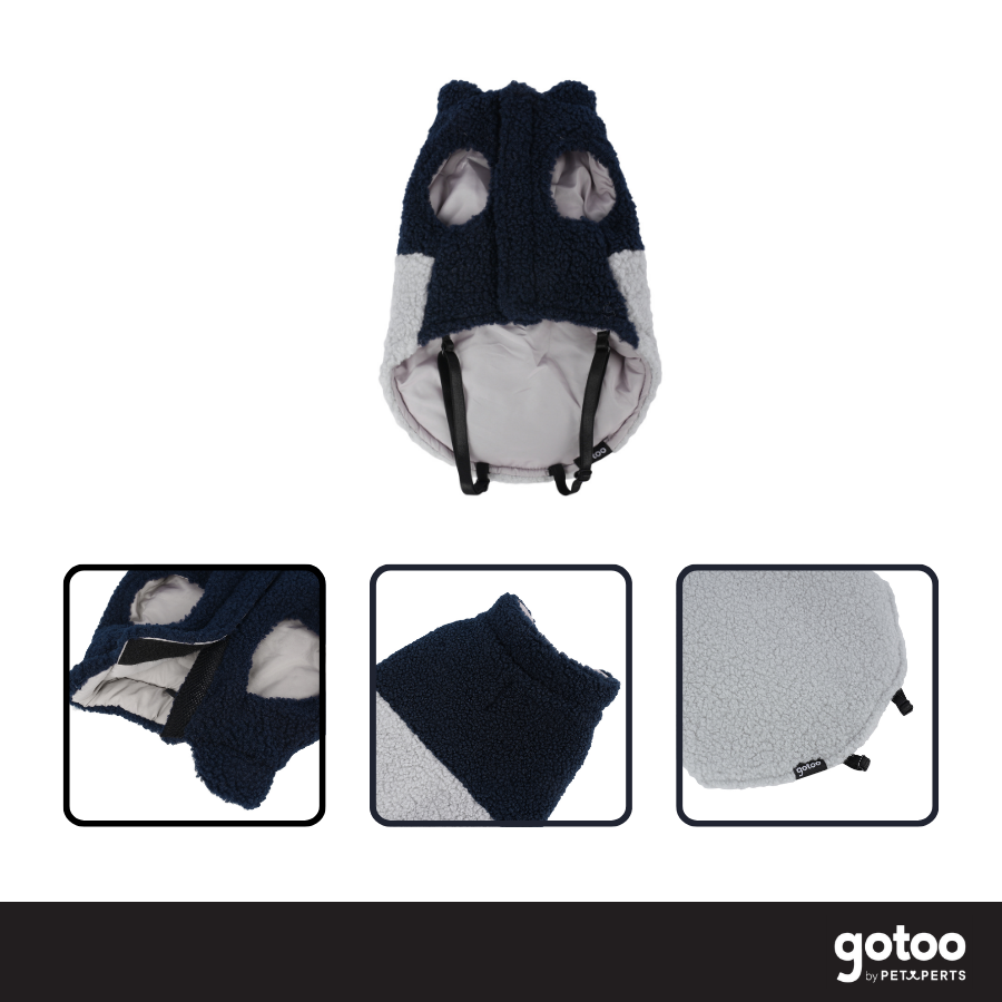 Gotoo Chaqueta Azul y Gris para perros, , large Imagen numero 3
