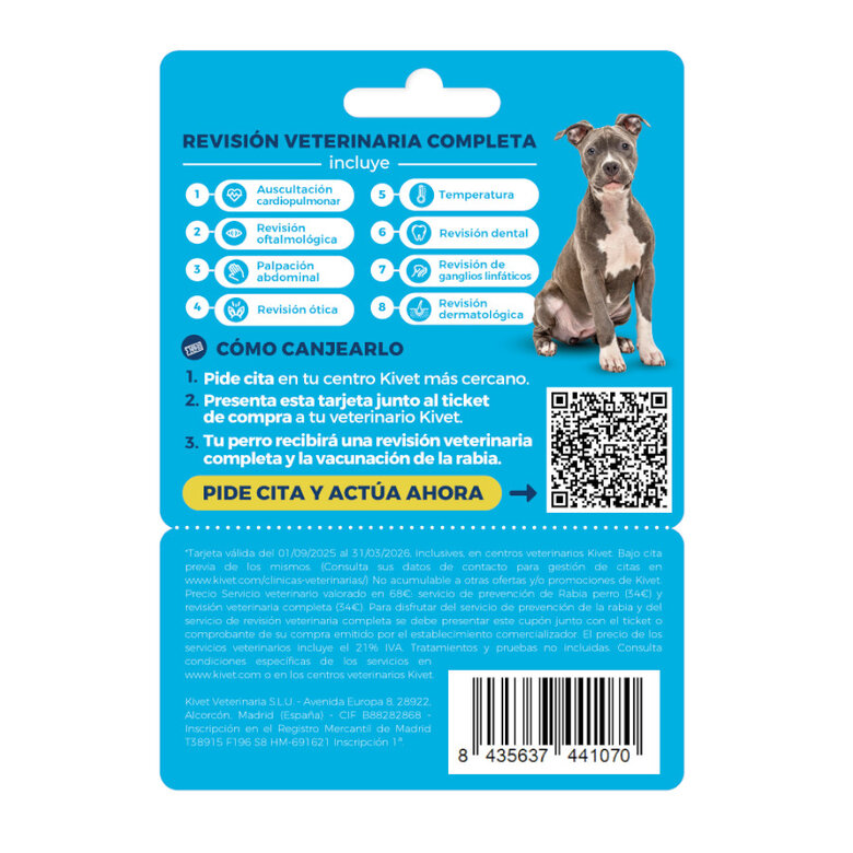 Tarjeta de prevención de la rabia + revisión veterinaria completa para perro,  Imagen numero 2 Tarjeta de prevención de la rabia + revisión veterinaria completa para perro, , large Imagen numero 2