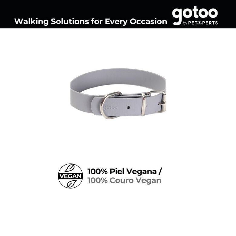 Gotoo Collar Biothane gris para perros,  Imagen numero 3 Gotoo Collar Biothane gris para perros, , large Imagen numero 3