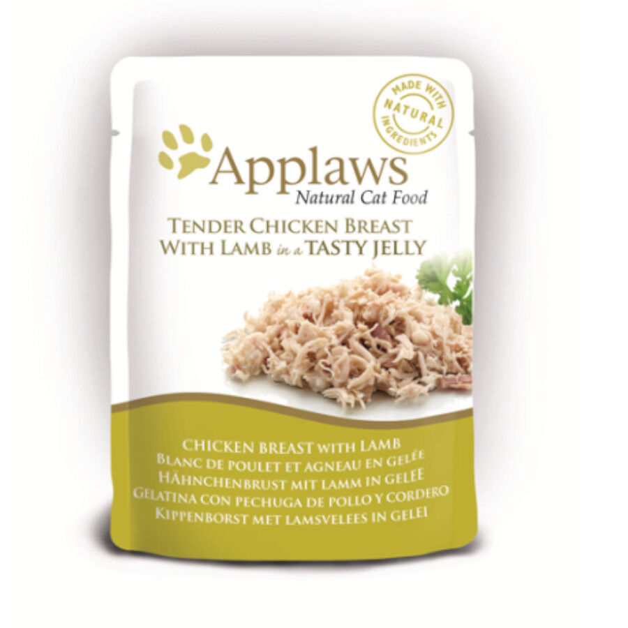 70 g Applaws Pollo y Cordero en gelatina sobre para gatos, , large Imagen numero 3