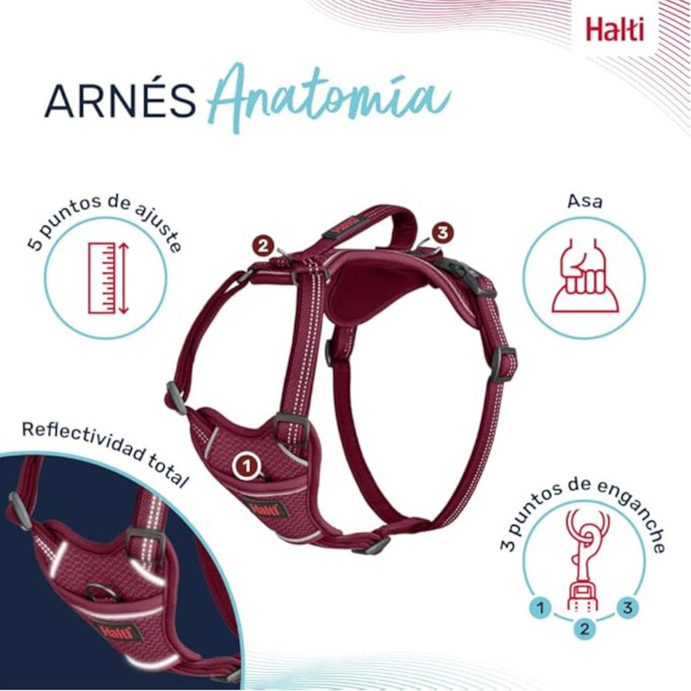 Halti arnés anatómico con asa magenta para perros,  Imagen numero 3 Halti arnés anatómico con asa magenta para perros, , large Imagen numero 3