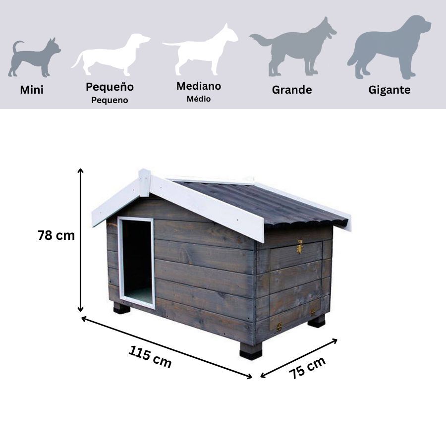 TK-Pet Mountain Caseta de Madera Gris para perros, , large Imagen numero 3