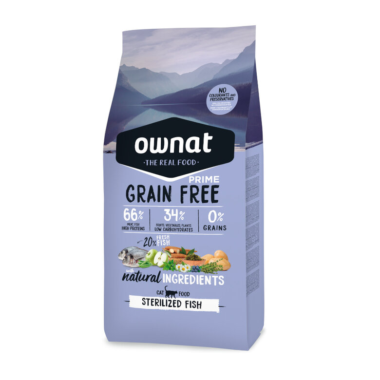 8 kg Ownat Prime Grain Free Esterilizado Pescado pienso para gatos,  Imagen numero 1 8 kg Ownat Prime Grain Free Esterilizado Pescado pienso para gatos, , large Imagen numero 1