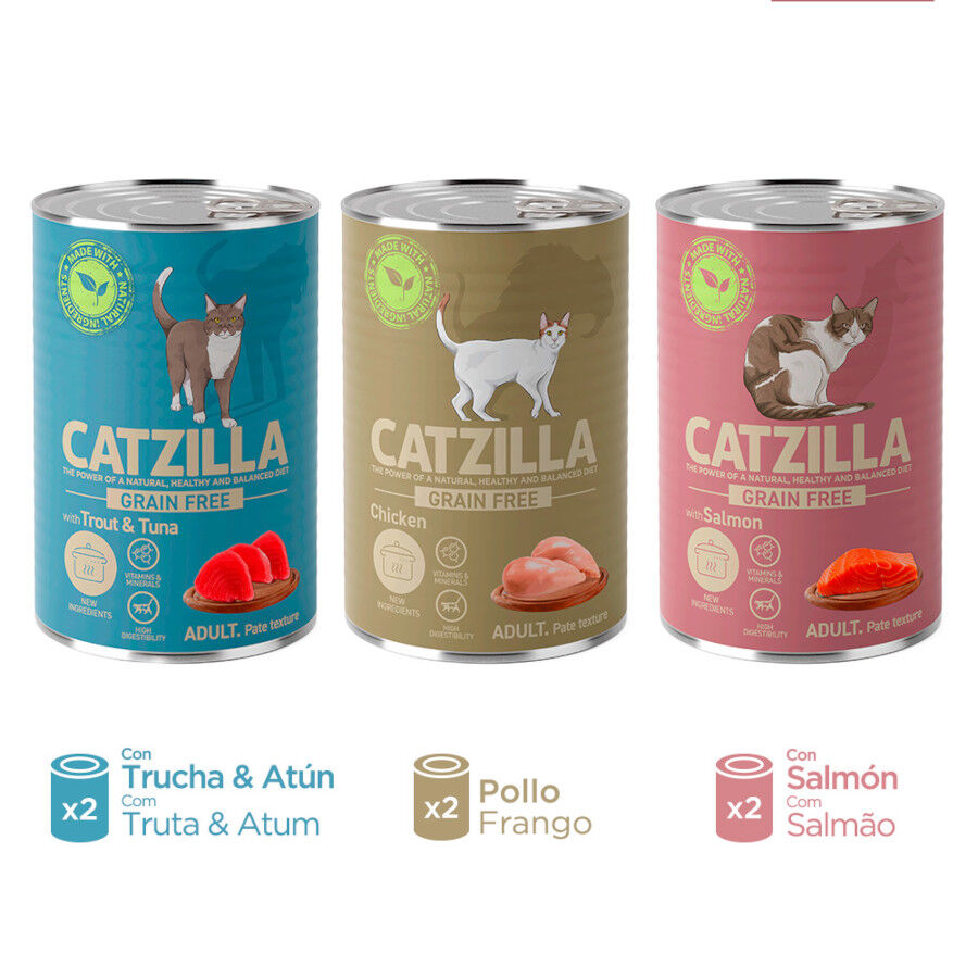 Catzilla Adult Grain Paté latas para gatos thumbnail