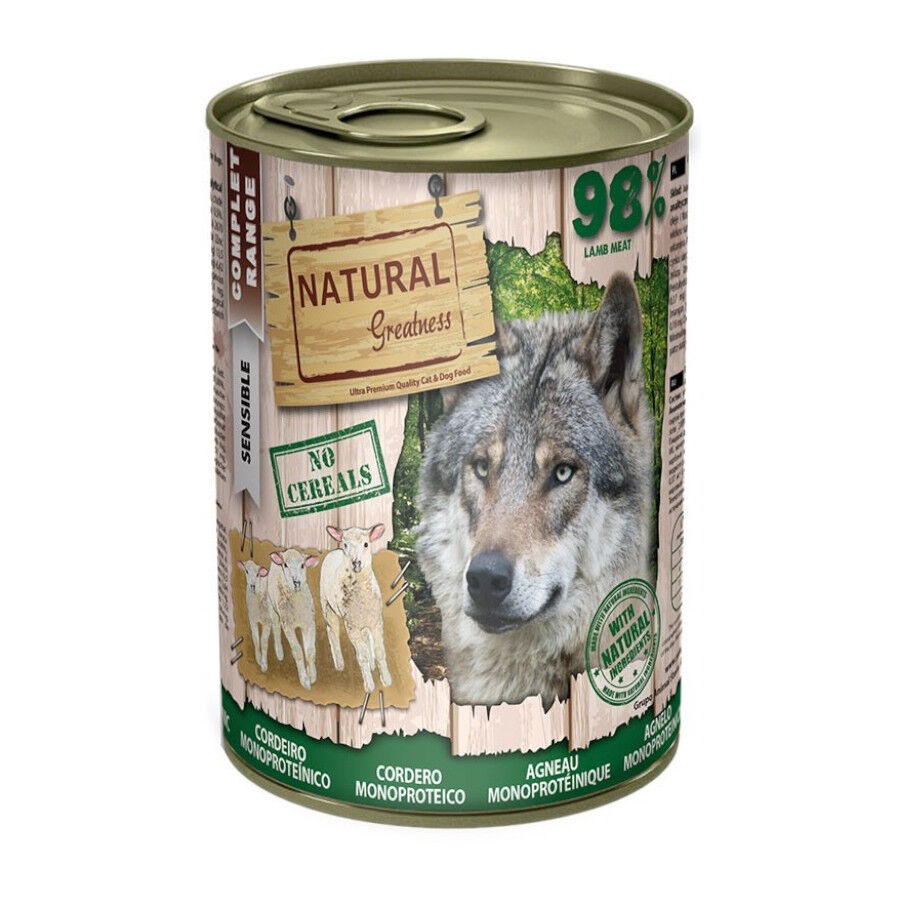 400 g Natural Greatness Monoproteico Cordero Lata para perros, , large Imagen numero 1