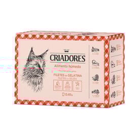 Criadores Carne y Pescado en Gelatina sobre para gatos