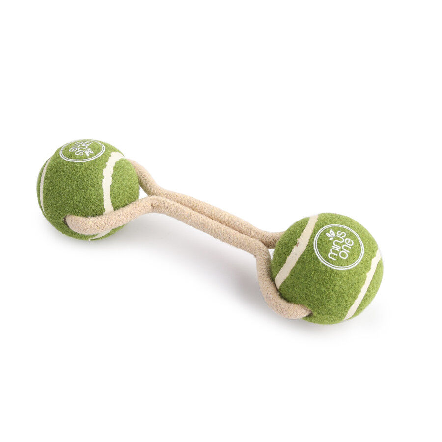 Minus One Tennis Ball Rope Double Meadow pelota para perros