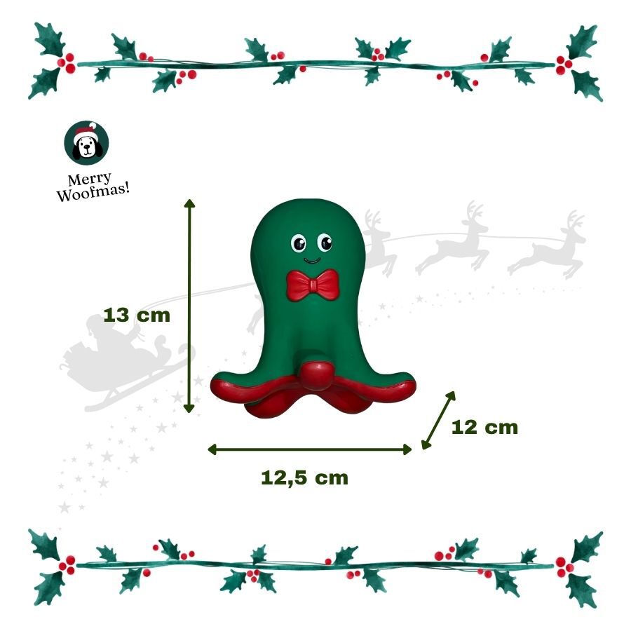 Wonder Christmas Pulpo L&aacute;tex Juguete para perros, , large Imagen numero 3
