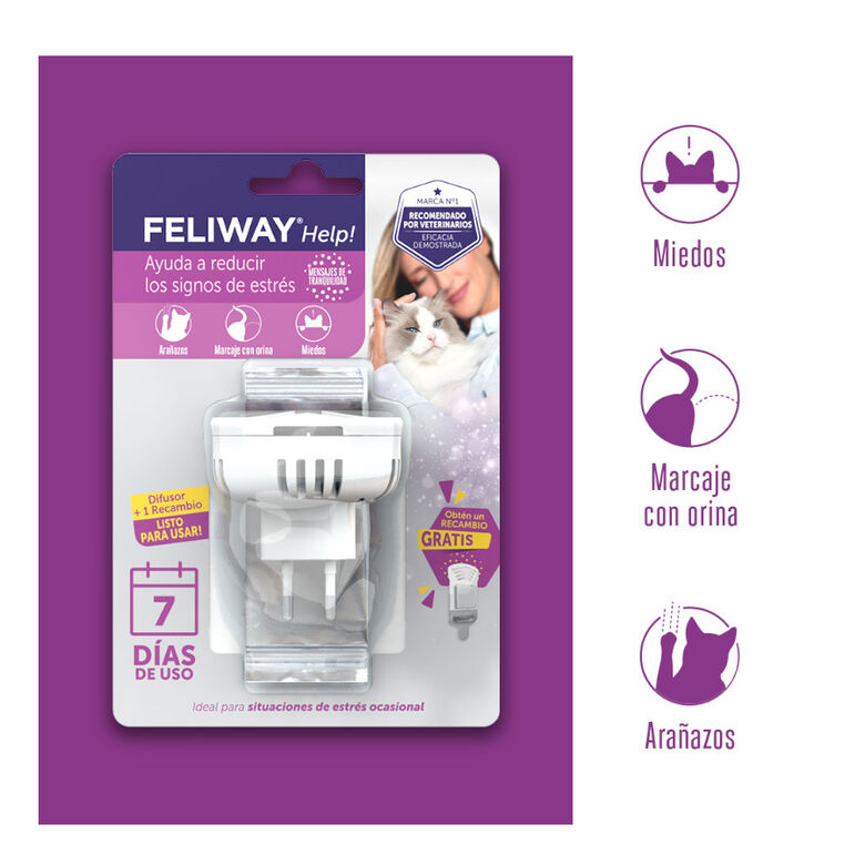 Feliway Help Difusor y Recambio con feromonas para el estrés ocasional thumbnail