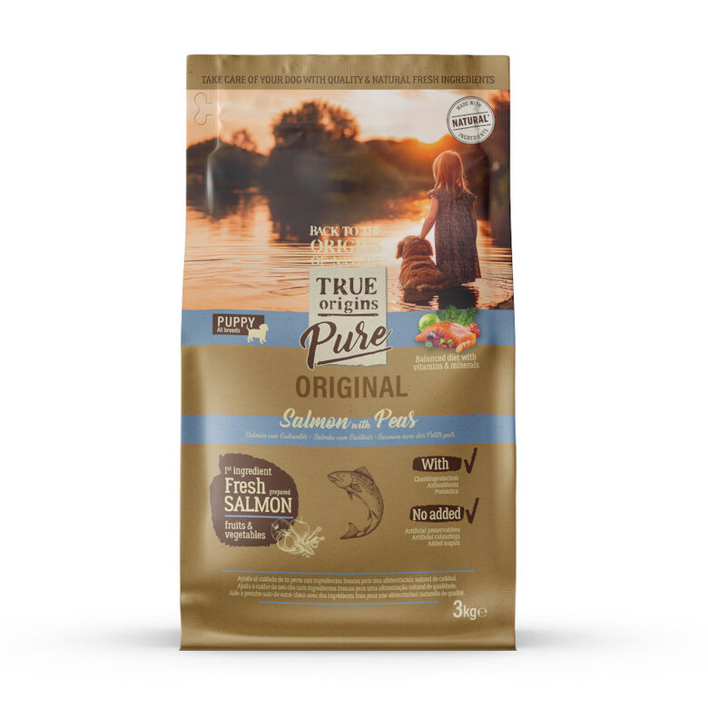 True Origins Pure Puppy Salmón con Guisantes pienso para perros thumbnail