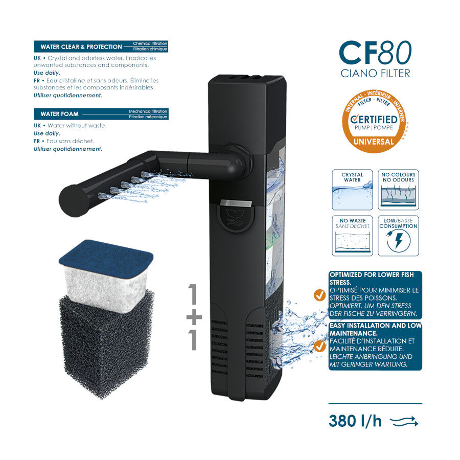 Ciano Aqua Led 60 Blanco acuario con luz led, filtro y calentador thumbnail