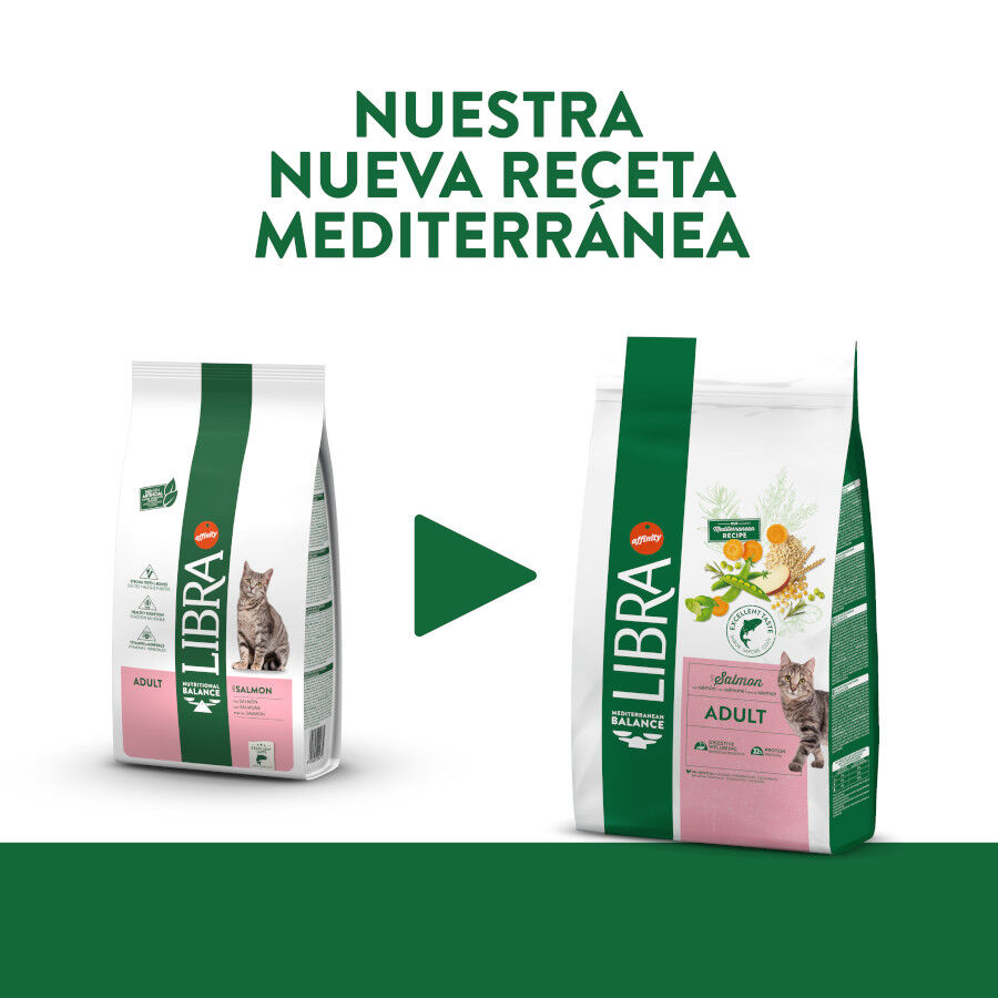 Libra Adult Salmón y Arroz pienso para gatos thumbnail