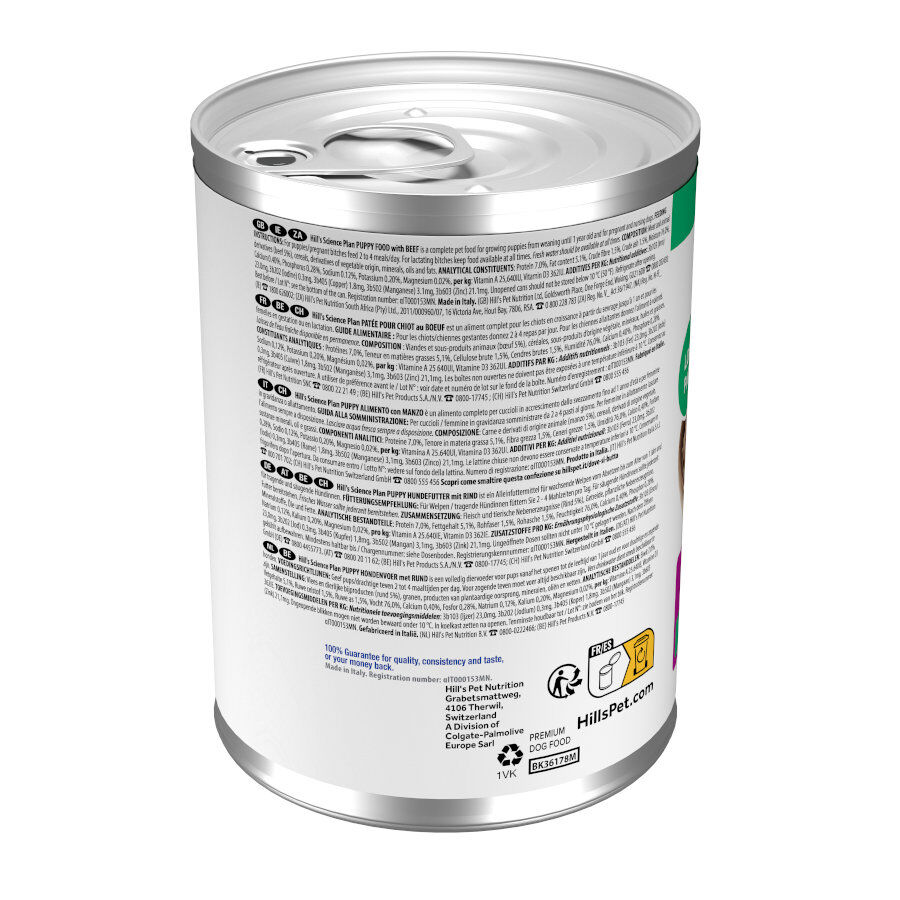 370 g Hill's Science Plan Puppy Ternera en Pat&eacute; lata para perros, , large Imagen numero 8