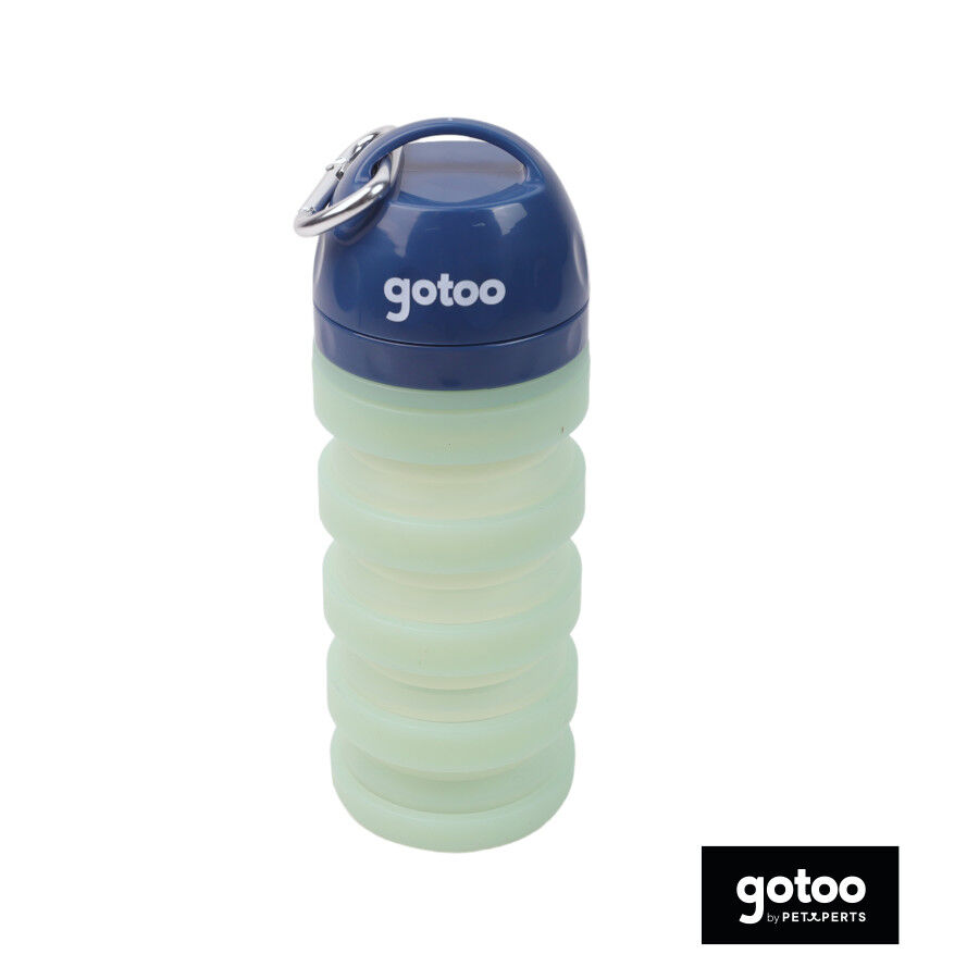 Gotoo Botella Bebedero Port&aacute;til de Silicona Azul y Verde para perros y gatos, , large Imagen numero 2