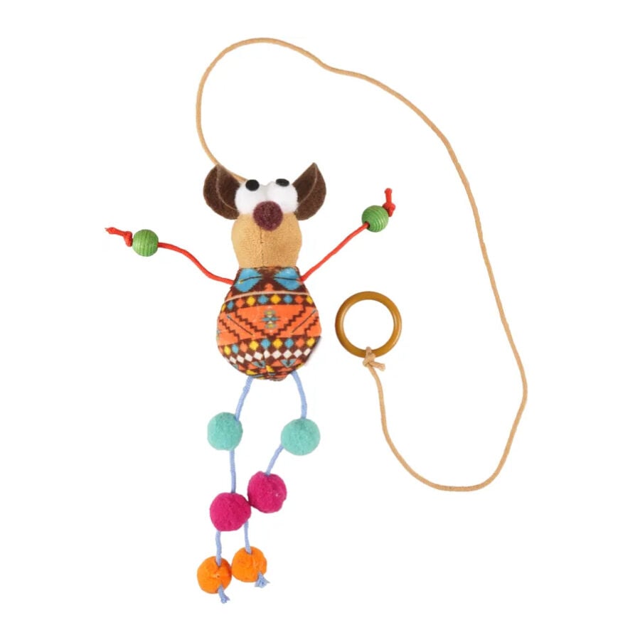 Flamingo Indy Caña con Ratón para gatos thumbnail