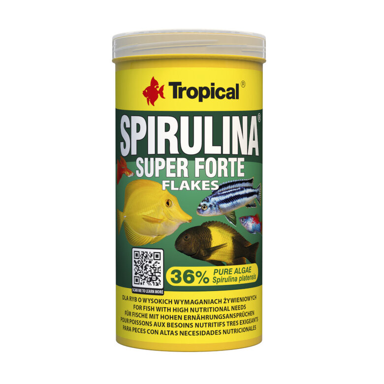 Tropical Super Spirulina Forte Flakes alimento para peces,  Imagen numero 1 Tropical Super Spirulina Forte Flakes alimento para peces, , large Imagen numero 1