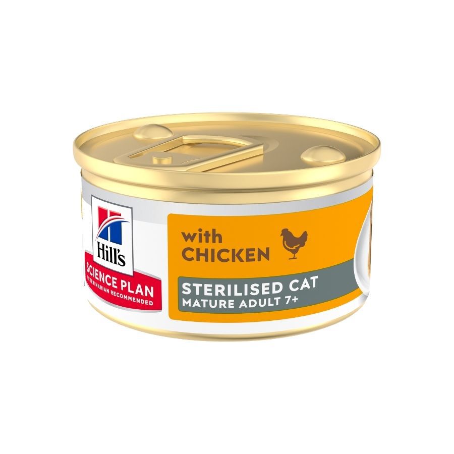 85 g Hill's Science Plan Mature Sterilised Mousse de Pollo para gatos, , large Imagen numero 2