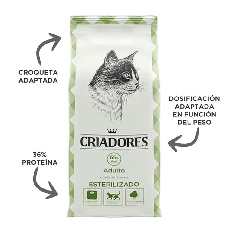 12 kg Criadores Adulto Esterilizado Pollo pienso para gatos,  Imagen numero 3 12 kg Criadores Adulto Esterilizado Pollo pienso para gatos, , large Imagen numero 3
