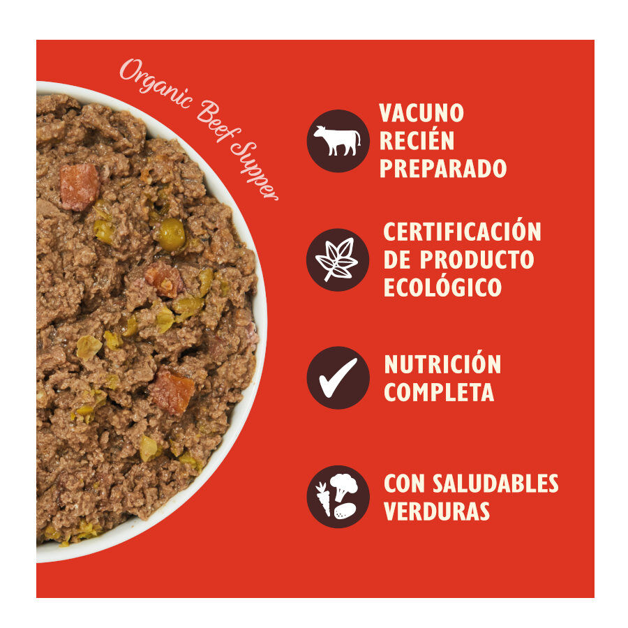 Lily&#039;s Kitchen Organic Ternera Tarrina para perros thumbnail