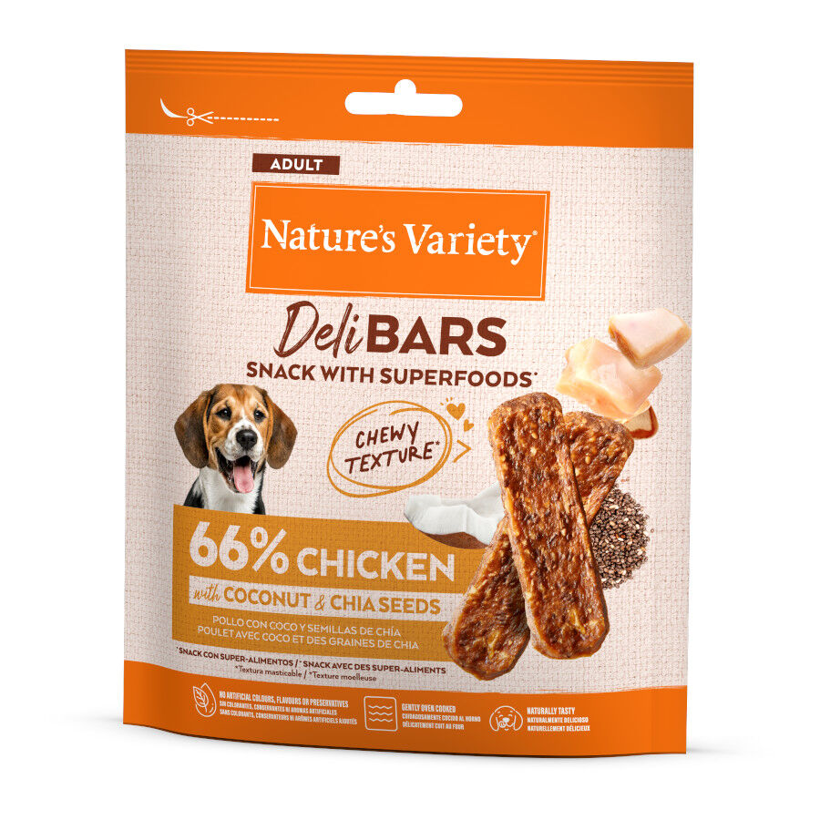 70 g Nature's Variety DeliBars Barritas Pollo snacks para perros, , large Imagen numero 1