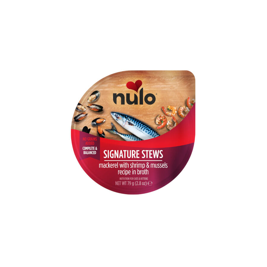 79 g Nulo Signature Stews Caballa con Camarones y Mejillones Tarrina para gatos, , large Imagen numero 1