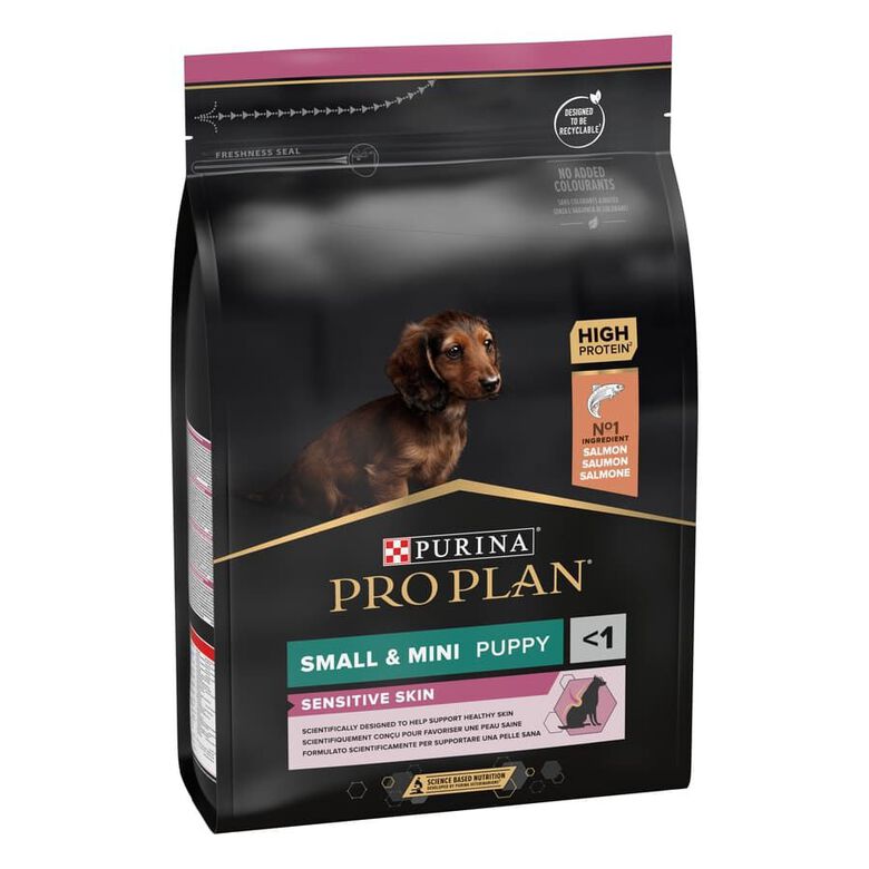 Pro Plan Puppy Small y Mini Salmón pienso para Perros Piel thumbnail