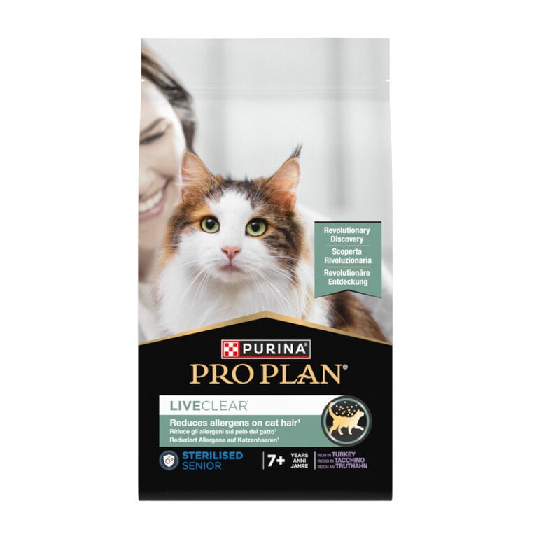 1.4 kg Pro Plan Live Clear Sterilised Pavo pienso para gatos seniors,  Imagen numero 1 1.4 kg Pro Plan Live Clear Sterilised Pavo pienso para gatos seniors, , large Imagen numero 1