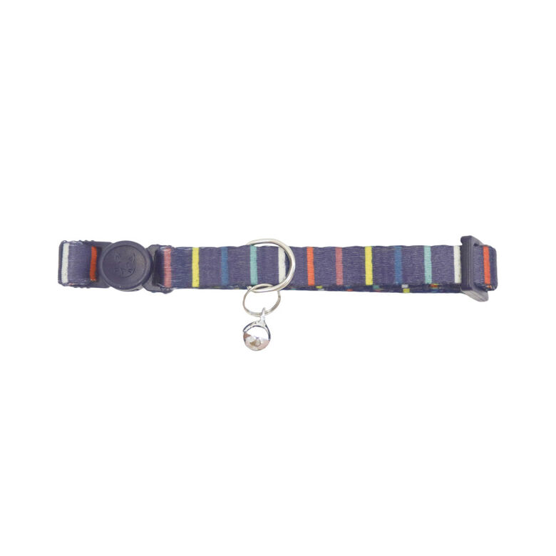 Gotoo Collar estampado rayas multicolor para gatos thumbnail