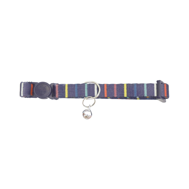 Gotoo Collar estampado rayas multicolor para gatos,  Imagen numero 1 Gotoo Collar estampado rayas multicolor para gatos, , large Imagen numero 1
