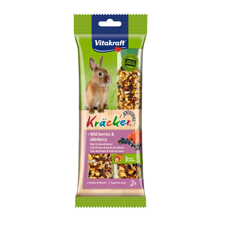 Vitakraft Kräcker Barritas de Frutos del Bosque para conejos, , large image number null