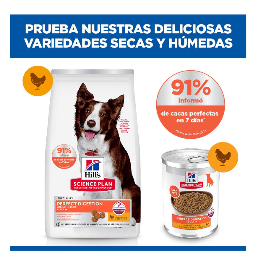 14 kg Hill's Science Plan Perfect Digestion Adult Medium Pollo pienso para perros, , large Imagen numero 10