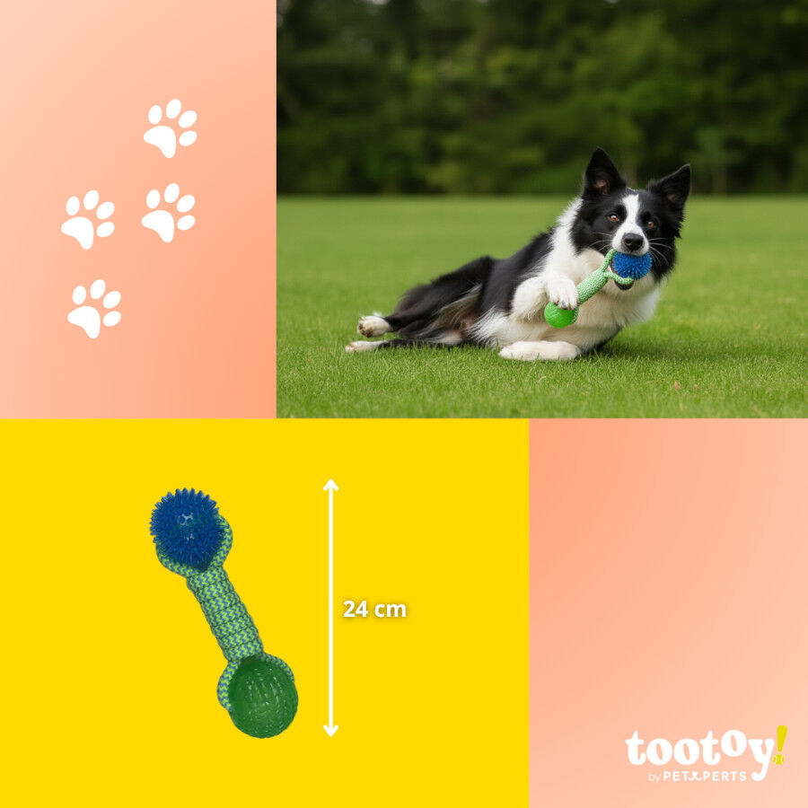Tootoy! Mordedor de Cuerda con Pelotas de Goma para perros thumbnail