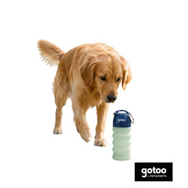 Gotoo Botella Bebedero Port&aacute;til de Silicona Azul y Verde para perros y gatos