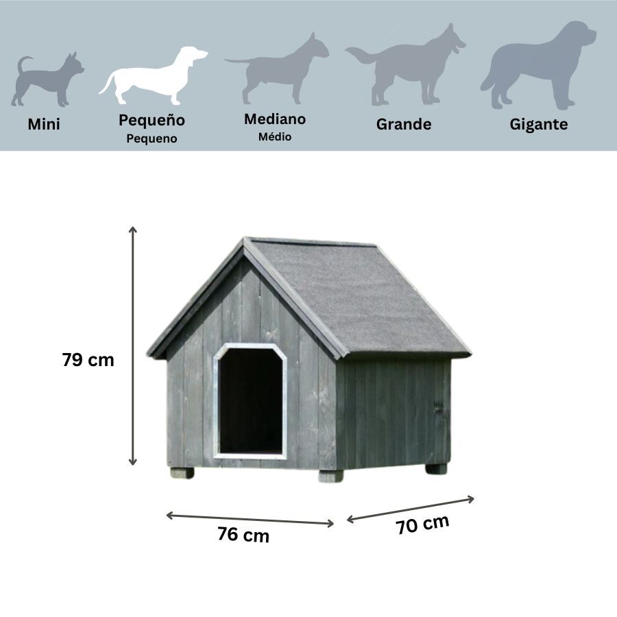TK-Pet Alpine Caseta de Madera Gris para perros, , large Imagen numero 3