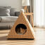Leeby Cama Pir&aacute;mide Vichy Naranja para gatos, , large indicador imagen numero 1