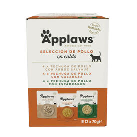 Applaws Selection Caldo de Pollo sobre para gatos - Multipack